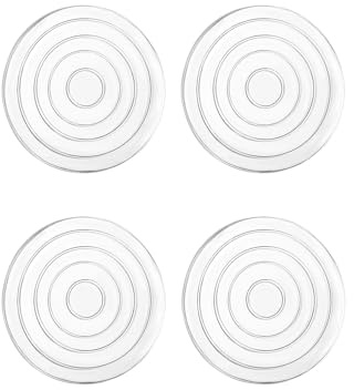 4 pièces de coussinets ronds en silicone de 60 mm antidérapants pour fixation anti-déplacement de table, coussinets antidérapants pour pied de lit, joint pour meubles anti-vibration transparent
