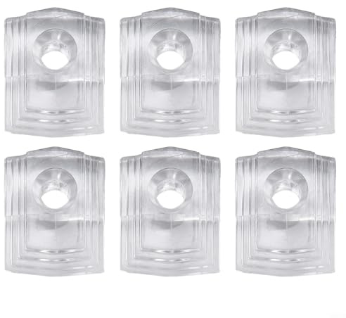 Zilimontt Clear Plastic Mirror Holder Clips 1/4 Inch for Frameless Mirrors, 20 Pack with Screws and Anchors for Wall Mounting Glass and Picture Frames()