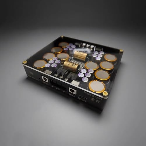 Toplionace Acondicionador/Purificador de Fuente de Alimentación Lineal de Alta Fidelidad V2-HIFI para Audio, Interfaz Múltiple de 12V/5 V (Cc 2,1/2,5, Terminales, Tipo C)