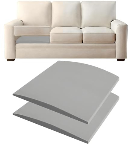 XEERUN Soporte de cojín de sofá para asiento caído, 2 piezas de 50 x 50 cm, espuma de alta densidad, soporte de asiento de sofá, reparación de hundimiento, curva, para sofá, cama, sofás, sofás, sofás