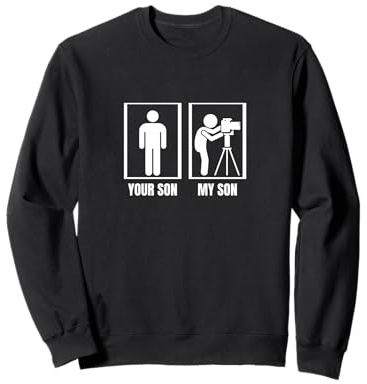 Photographie drôle de Votre Fils, de Mon Fils, de Papa, de Maman Sweatshirt