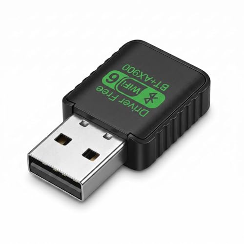 WLAN Stick WiFi 6 Bluetooth-adapter USB WLAN Stick WLAN-adapter PC Bluetooth Dongle – AX900 Dual Band 5 GHz 600 Mbit/s, USB Bluetooth-adapter för PC Windows Linux