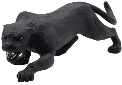 Bullyland 63602 - Spielfigur Panther, ca. 16,8 cm große Tierfigur, detailgetreu, PVC-frei, ideal als kleines Geschenk für Kinder ab 3 Jahren, Rosa / Schwarz