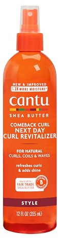 Cantu - Balsamo spray Comeback Curl per capelli ricci, al karité, 355 ml