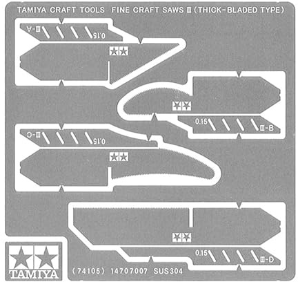 TAMIYA Fine Craft Saws 0.15mm Thick TAM74105 Handsaws and Parts
