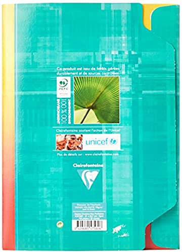 Clairefontaine 5756C Packung (mit 50 Kanzleibögen, DIN A4, 21 x 29,7 cm, liniert, ideal für die Schule) weiß