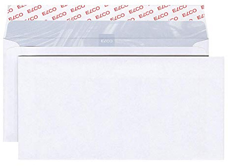 Elco 60281 Boite de 500 enveloppes sans fenêtre Format DL Blanc