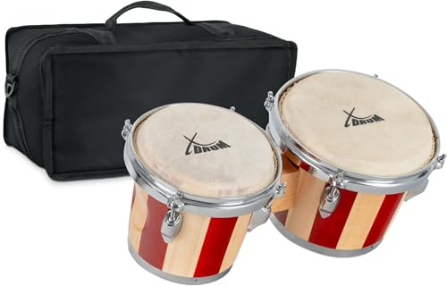 XDrum Bongos Retro Set inkl. Bongotasche, 2 Trommeln (Macho und Hembra)