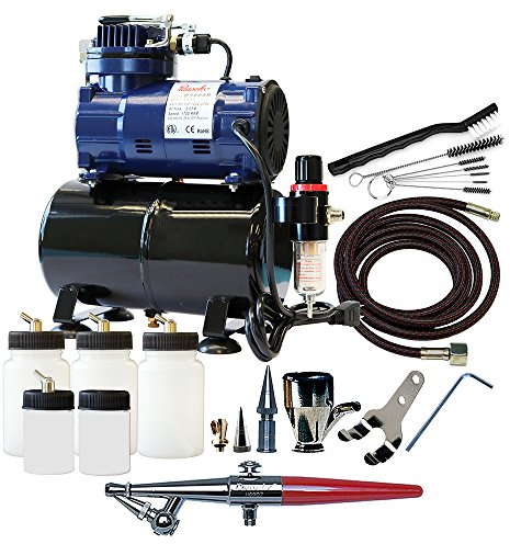 Paasche H-300R Single Action Airbrush Package Includes Compressor with Tank