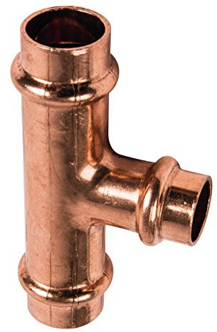 Sanitop-Wingenroth CU-Pressfitting Kupfer-T-Stück 5130 18 x 15 x18, 1 Stück, 12765 3