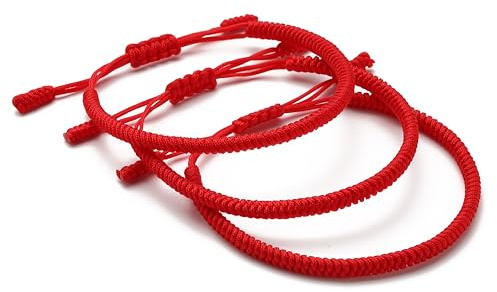 Lucky Buddhist - Handgjorda armband + buddhistisk gåva! Tibetansk lyckobringande trådarmband för kvinnor, män och tonåringar. Justerbar storlek Vänskapspresent. Handgjorda reparmband.