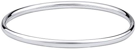 SILVEGO Damen Armband aus 925 Sterling Silber Armreif Poliert Breite 4 mm