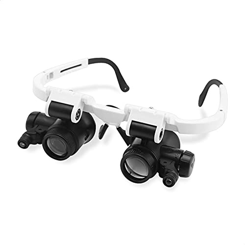 EUROXANTY Lentilles grossissantes avec lumière LED réglables | Lunettes de précision et réparation | 16 x 16-18 cm