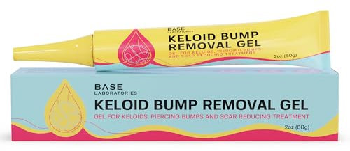Base Labs Keloid-Beule-Gel | Natürliches Piercing-Beulen- und Keloid-Narbengel | Bei Narben, Keloiden und Beulen | Beruhigendes Piercing-Nachpflegegel | 60g / 2oz
