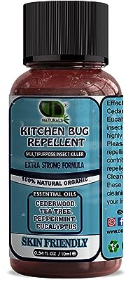 Bug Repellent with CEDERWOOD, Tea Tree, Peppermint & Eucalyptus Essential Oil (Repells Bugs Such as Flies, Ants, Wasps & Mosquitos Indoors in The Home) (10ML Cap)
