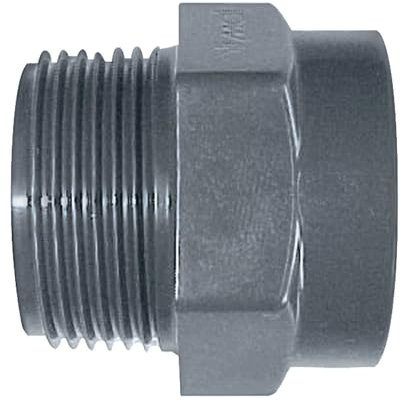 Jardibric - Mamelon PVC 40x49 Mâle vers 33x42 Femelle PN10 - Raccord PVC à Visser pour Arrosage Automatique Enterré