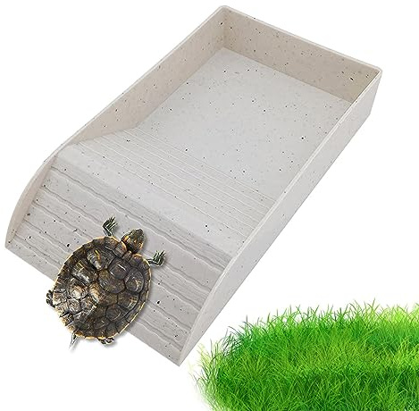 35.5x20 cm Ciotola Per Acqua Per Tartarughe Abbeveratoio Tartarughe, Vasca Bagno Per Tartarughe Rampa Ciotola Cibo Arrampicata Terrazza Solarium Animali Domestici Ciotola Per Acqua Per Rettili