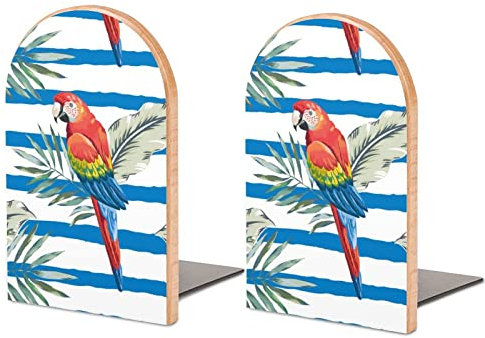 Buchstützen aus Holz für Regale zum Halten von Büchern, Vögeln, Papageien, kleine rutschfeste Buchstopper, Holz, dekorativ, Heimbüro, Schreibtisch
