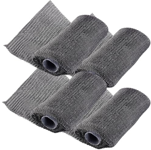 AGT Reparatur Klebeband: 4er-Set Fiberglas-Gewebe-Fixier- & Reparatur-Bänder (je 10 x 125 cm) (hitzebeständiges Klebeband Auspuff, Auspuffbandagen)