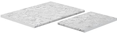 Vicco Plan de Travail Cuisine R-Line, Blanc/marbre, 114cm (Convient pour Armoire d'angle 87x87), adapté au Montage sur des Meubles Bas et des Plans de Travail