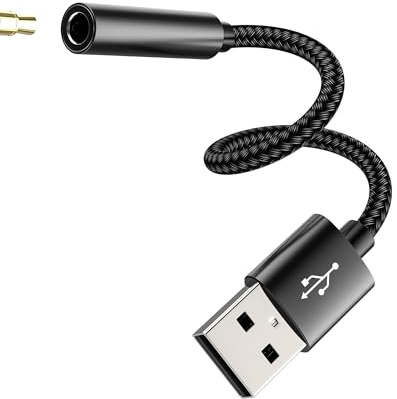 Adaptateur USB Mâle 3.5mm Casque Jack Femelle Audio Câble AUX Écouteurs Pour PC Voiture Casque Convertisseur Pour Iphone Casque Pour iPad Ordinateur Portable Compatible Pour Samsung Headphones 3.5-USB