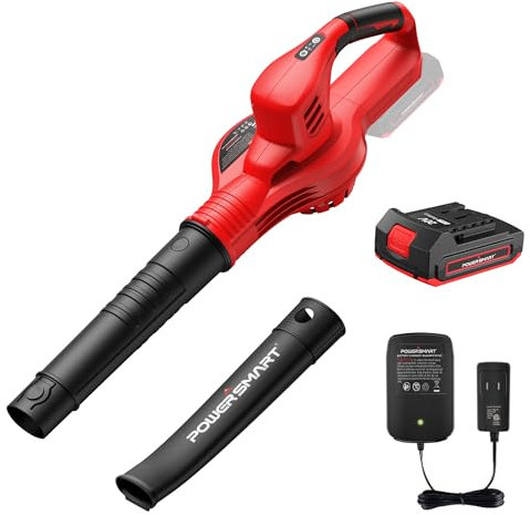 PowerSmart 20V Cordless Leaf Blower with 2.0Ah Battery and Charger, Lightweight Small Leaf Blower for Gutter 2024 Version