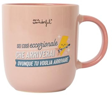 Mr. Wonderful - Taza - Eres tan excepcional que llegarás a donde quieras llegar - Taza de cerámica con mensaje motivacional