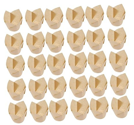 MAGICLULU Oil-Resistant Cake Wrapping Paper Tray 150pcs 50 Natural 50 Solid Disposable for Easy Cleanup