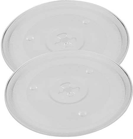 Cabilock 2pcs Microwave Glass Plate Replacement Oven Turntable Tray Microwave Dishes