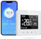 Tuya Thermostat Connecté Thermostat Chaudiere Gaz, Thermostat Programmable Intelligent WiFi avec Écran LED Tactile,Compatible avec Alexa et Google HomeCommande Vocale et Distance,3A,Mural (A)