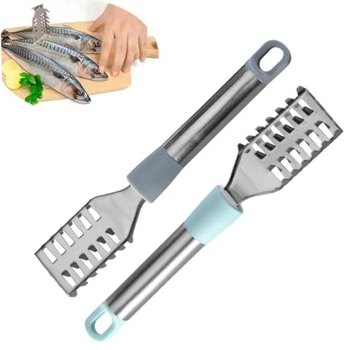 Scaler per pesci, in acciaio inox, strumento anticalcare con manico a dente di sega resistente, ergonomico R