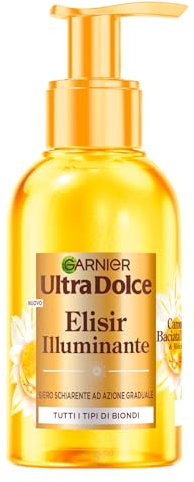 Garnier Siero Schiarente Illuminante, Per Capelli Biondi, Capelli più Biondi in Soli 3 Usi, Lucentezza Immediata e Nutrimento Intenso, Con Camomilla e Miele di Fiori, Ultra Dolce, 120 ml