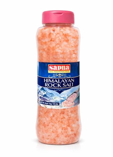 Himalayan Rock Salt 1kg Coarse Pure Natural Unprocessed Crystals | Grinders Mills Brining Detox, Food Grade Mineral Rich