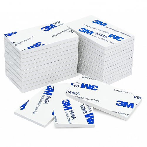 kurkip 40 pezzi biadesivo extra forte, Impermeabilenastro biadesivo extra forte,Adatto per oggetti fissi all'interno e all'esterno nastro biadesivo, Rettangolare 30 * 50 mm (bianco)