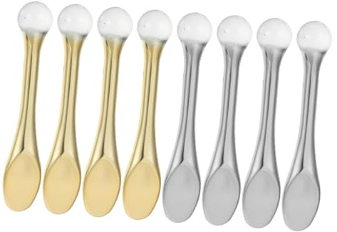 PRETYZOOM 8pièces Applicateur de Crème Contour des Yeux Bâtonnet Intégré pour Soulager la Fatigue Oculaire et Spatule à Maquillage pour Soin du Visage