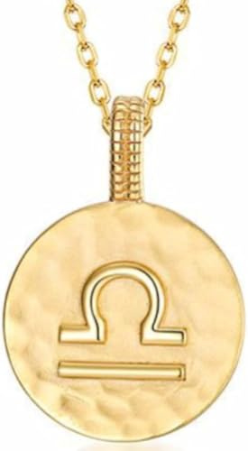 LAMGUL EsUkar Silverhalsband,Stjärntecken S925 Silverhalsband Dam Roman Symbols Halsband Guld Runt Hänge Choker Constellation Symbol Hänge Halsband Smycken För tjejer Födelsedagspresent