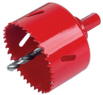 wolfcraft Bi-Metall-Lochsäge, Schwarz, Ø 54 mm