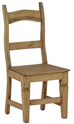 MiaMöbel Esszimmerstuhl Massivholz - HBT: 100x48x46 cm - Mexico Möbel für Esszimmer & Küche - Landhausstil - Bequem