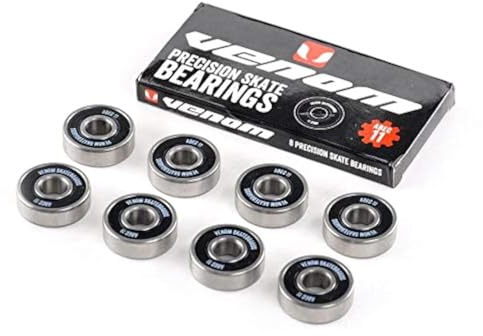 Venom Fast Skateboard Bearings ABEC 11 608z Super Smooth Premium For Skate board stunt scooters long board roller skates micro scooter fidget spinner inline skates quad x8 for 4 wheels