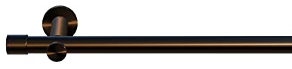 Tilldekor Gardinenstange HIGH-LINE ANDRAX, braun-antik, Ø 20 mm,1-Lauf, 120 cm, inkl. Trägern und Endstücken