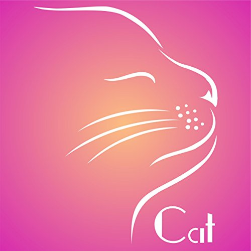 Katzenschablone – 12,5 x 16,5 cm (M) – wiederverwendbare Tier-Wandschablone