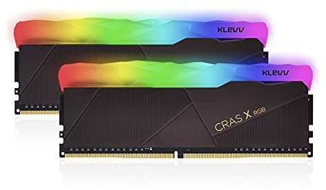 KLEVV CRAS X DDR4 RGB 32GB (2x 16GB) 3200MHz CL16 Gaming Memory RAM kit XMP 2.0 High Performance Overclocking 16-18-18-38