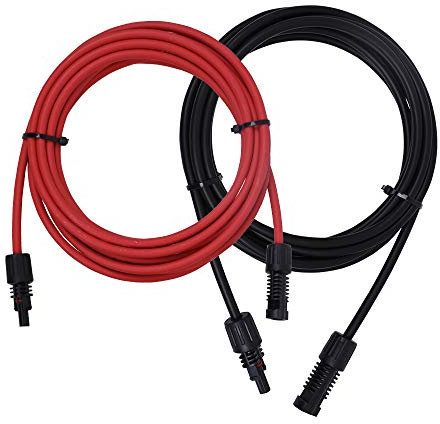 Renogy ein Paar 457,2cm 5,26 mm² Verlängerungskabel Solarenergie-Kabel PV mit MC4 weiblichen und männlichen Verbinder