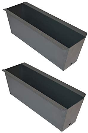Dio 3X Blumenkasten Anthrazit/Dunkelgrau Balkonkasten Einsatz für Europalette Pflanzkasten ca.35,5 X 12,5 x 12 cm Beet Garten vor der Haustüre für Europaletten oder passende Einwegpaletten Einsatz