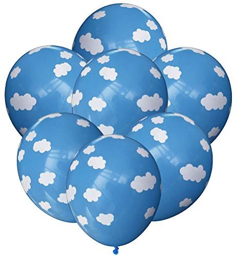 TOYANDONA 50pcs Cloud balloon, 12 Inches Latex Balloon Set for Birthday Party Baby Shower Decoration