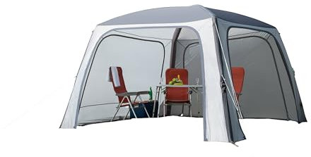 dwt Camping-Pavillon Relax Air, aufblasbar mit Seitenwänden, 350 x 350 x 225 cm, inkl. Pumpe und Abspannmaterial, Kurzreisen