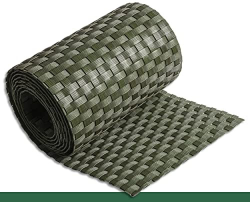 255 x 19 cm, strisce frangivista in rattan, per recinzione a doppia asta, 9 colori a scelta (verde)