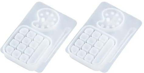 EXCEART 2-teilige Harzform Epoxidharzform Bastelform Für Farbwanne Flexibles Silikon Leicht Zu Lösen