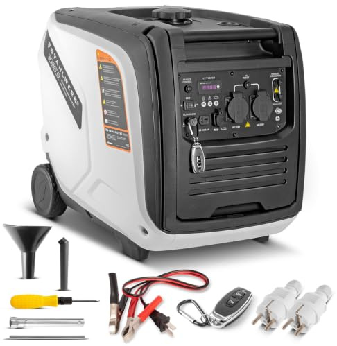 STAHLWERK IG-4000 ST Benzin-Generator 4 kW / 5,44 PS als Inverter-Generator | Stromgenerator, Stromerzeuger und Notstromaggregat mit Fernbedienung & E-Starter, verbrauchseffizient und wartungsarm