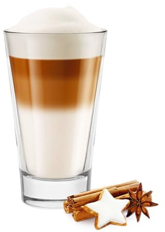 Glasmark KROSNO 1992 Juego de 6 vasos para café y café, apto para lavavajillas, 6 x 300 ml